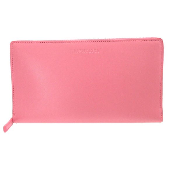 BALENCIAGA Pink Leather Wallet - Picture 1 of 9